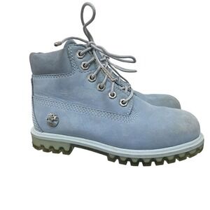 Timberland Villa 6"‎ Premium Boots TB0A1HEH Blue YOUTH SIZE 12 Lace UP